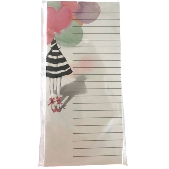 Valentine’s Balloon Girl Planner Accessories Stationery Set List Pad Page Flags - Picture 3 of 3